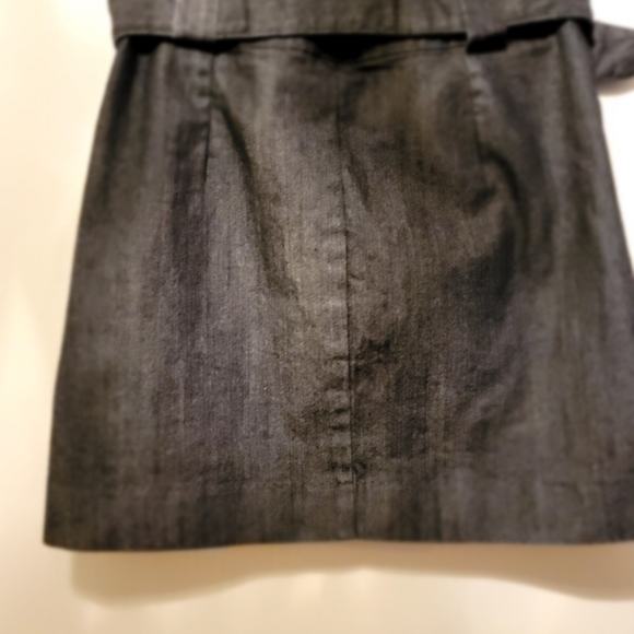 Liquid Jeans Mini Skirt, Size: 1/2, Color: Dark Grey - Picture 3 of 6